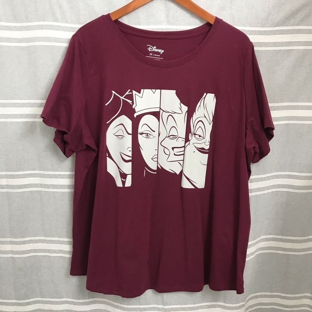 DISNEY EVRI / Villains Ladies Graphic Tee Size 2X
